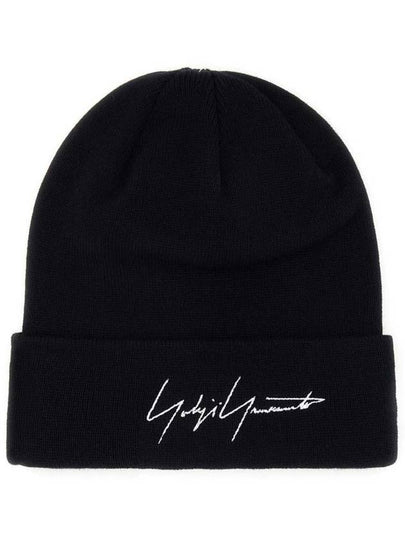 logo embroidered wool beanie HJH96973 - YOHJI YAMAMOTO - BALAAN 2