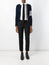 Cashmere Crew Neck Cardigan Navy - THOM BROWNE - BALAAN 3