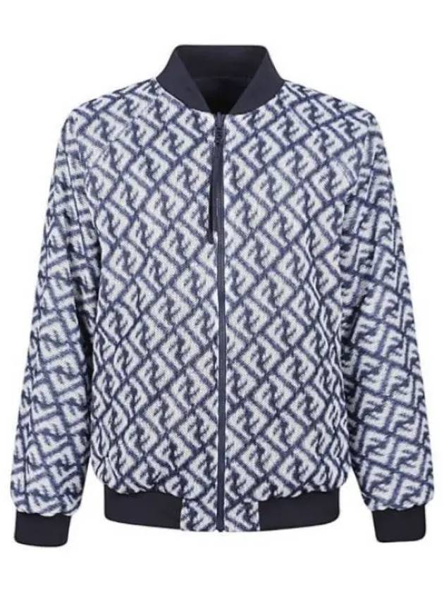 FF Motif Reversible Nylon Bomber Jacket Blue - FENDI - BALAAN 2