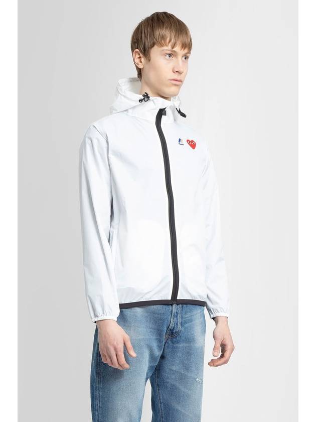 Small Heart Wappen Windbreaker White - COMME DES GARCONS - BALAAN 3