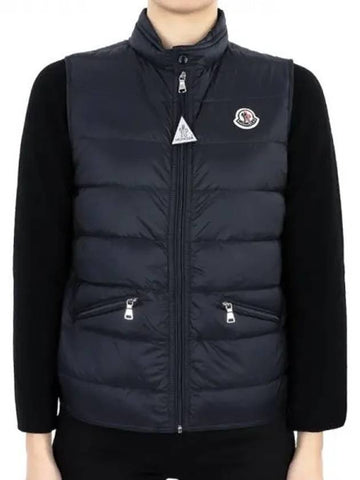 Kids Logo Patch Lightweight Padded Vest Navy 1A00055 595FE 778 12 14A Adult Wearable 1064874 - MONCLER - BALAAN 1