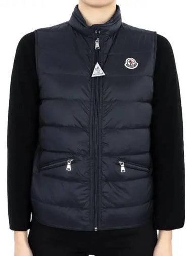 Kids Logo Patch Lightweight Padded Vest Navy 1A00055 595FE 778 12 14A Adult Wearable 270061 1064874 - MONCLER - BALAAN 1