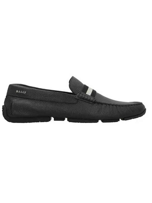 Men PEARCE Leather Driving Shoes Black - BALLY - BALAAN.