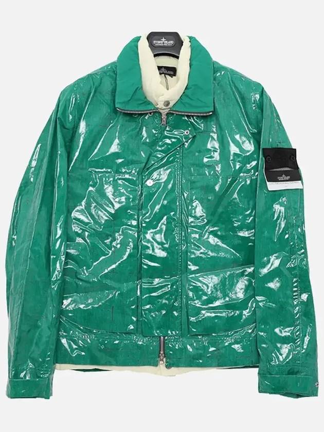 Shadow Glass Poplin Jacket Green - STONE ISLAND - BALAAN 3