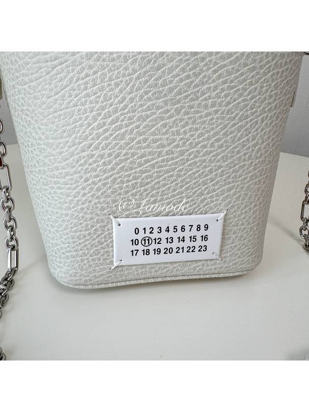 5AC Number Logo Texture Leather Bucket Bag Grey - MAISON MARGIELA - BALAAN 10