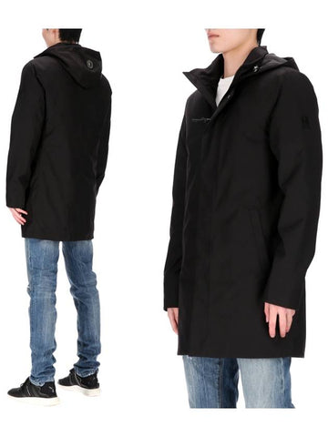 2in1 ROLAND BLACK Men's Down Hooded Parka Jacket - MACKAGE - BALAAN 1