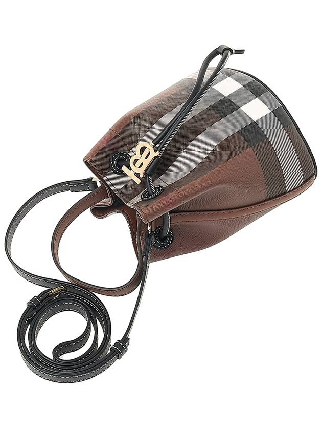 TB Mini Bucket Bag Dark Birch Brown - BURBERRY - BALAAN 5