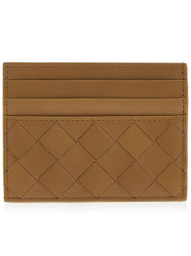 Intrecciato Leather Card Wallet Light Brown - BOTTEGA VENETA - BALAAN 1