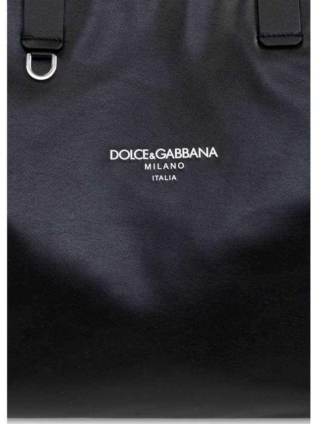 Dolce & Gabbana Leather Shopper Bag, Men's, Black - DOLCE&GABBANA - BALAAN 6