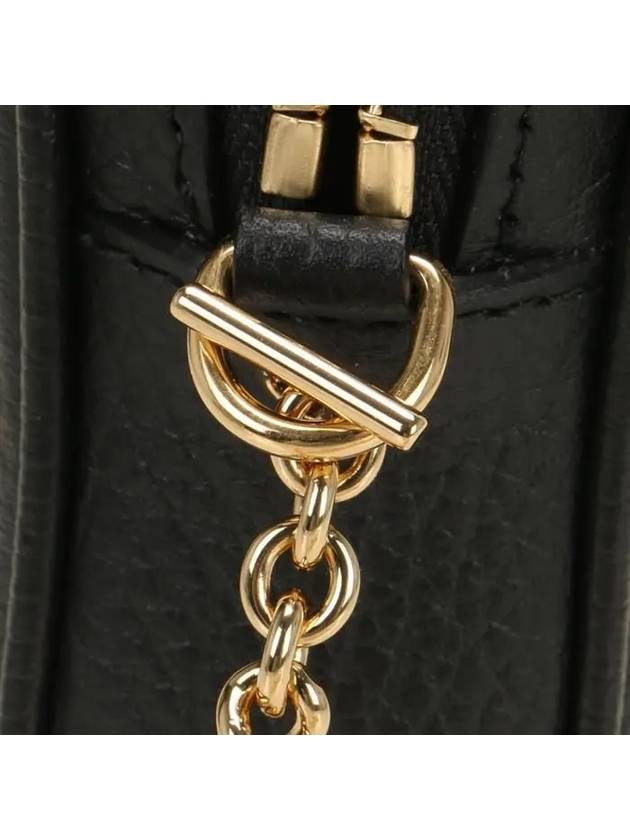 GG Marmont Super Mini Leather Cross Bag Black - GUCCI - BALAAN 9