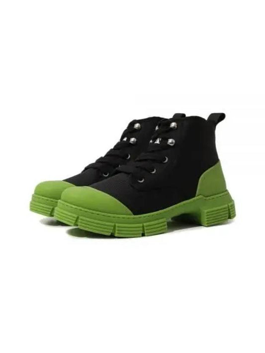 City Ankle Walker Boots Green Black - GANNI - BALAAN 2