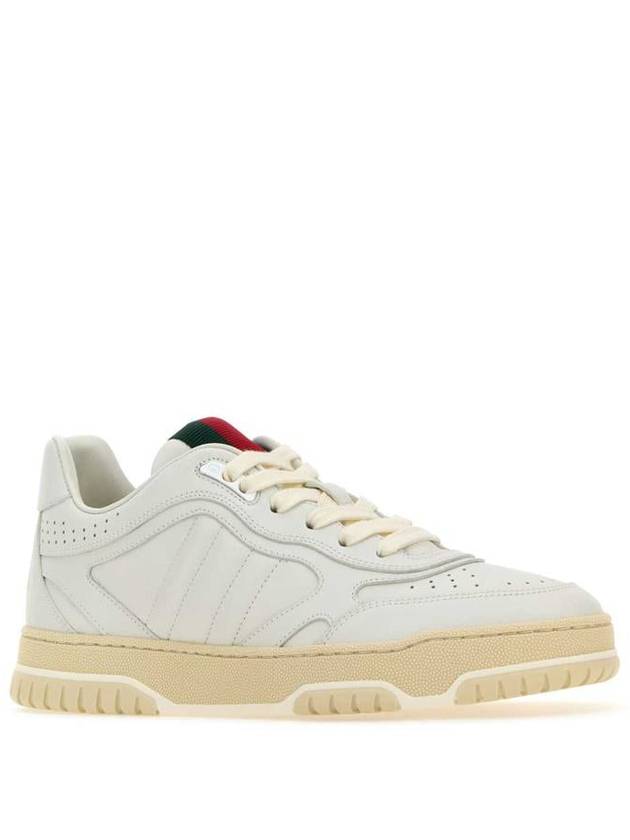 Re Web Leather Low Top Sneakers White - GUCCI - BALAAN 3