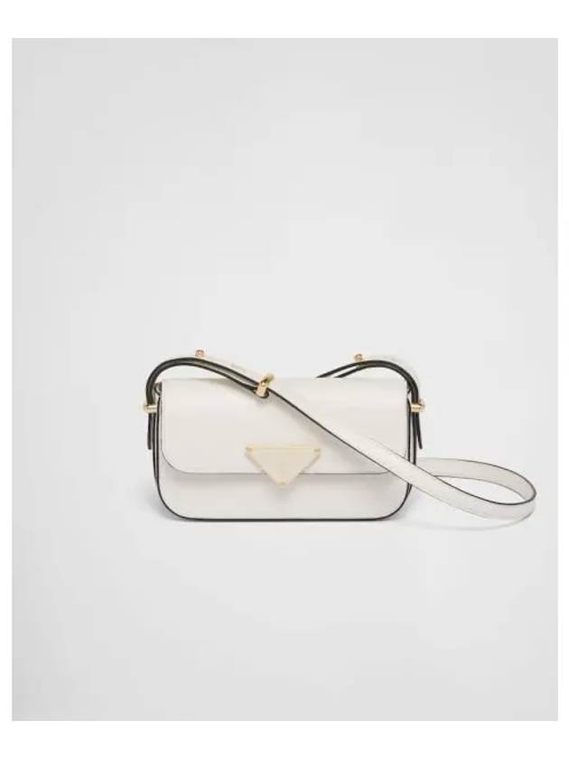 Leather Shoulder Bag White - PRADA - BALAAN 2