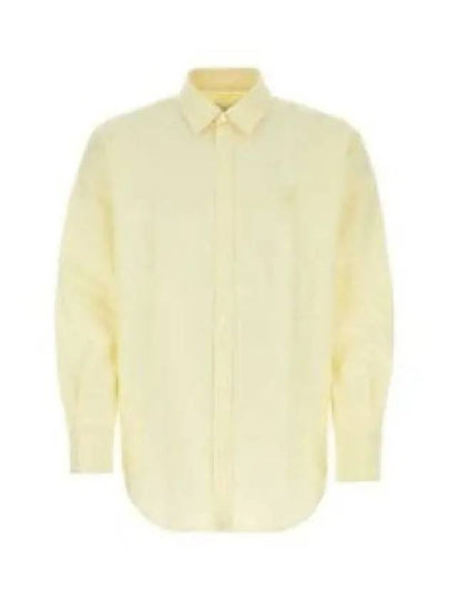 Contour Fox Head Embroidery Cotton Long Sleeve Shirt Yellow - MAISON KITSUNE - BALAAN 2