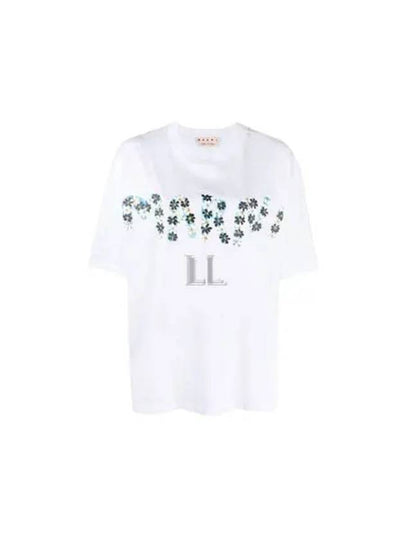 Daisy Logo Short Sleeve T-Shirt White - MARNI - BALAAN 2