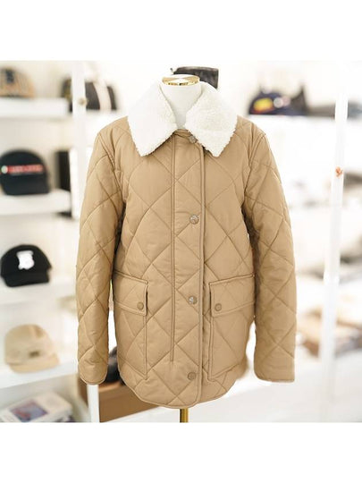 Quilted Gabardine Jacket Beige - BURBERRY - BALAAN 2