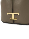 T Timeless Leather Micro Logo Bucket Bag Khaki - TOD'S - BALAAN 8