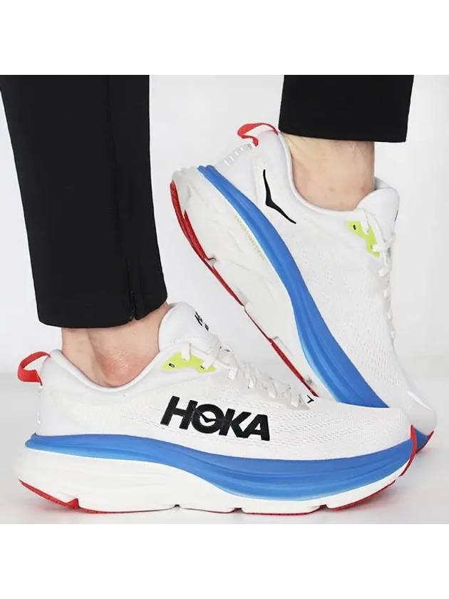 Bondi 8 Wide Low Top Sneakers Blanc De Blanc - HOKA ONE ONE - BALAAN 2