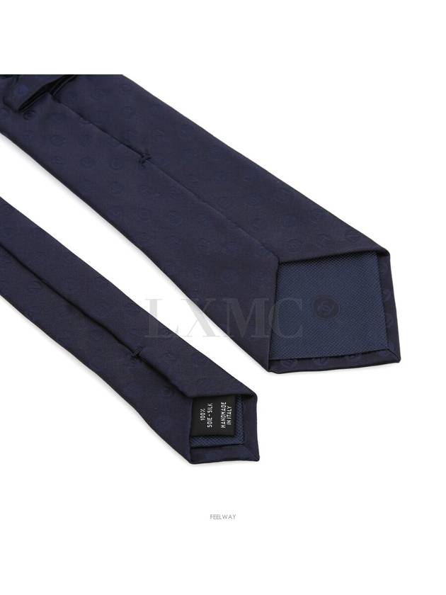 Men s Tie CC Logo Silk Blue Quilted Gift - CHANEL - BALAAN 7