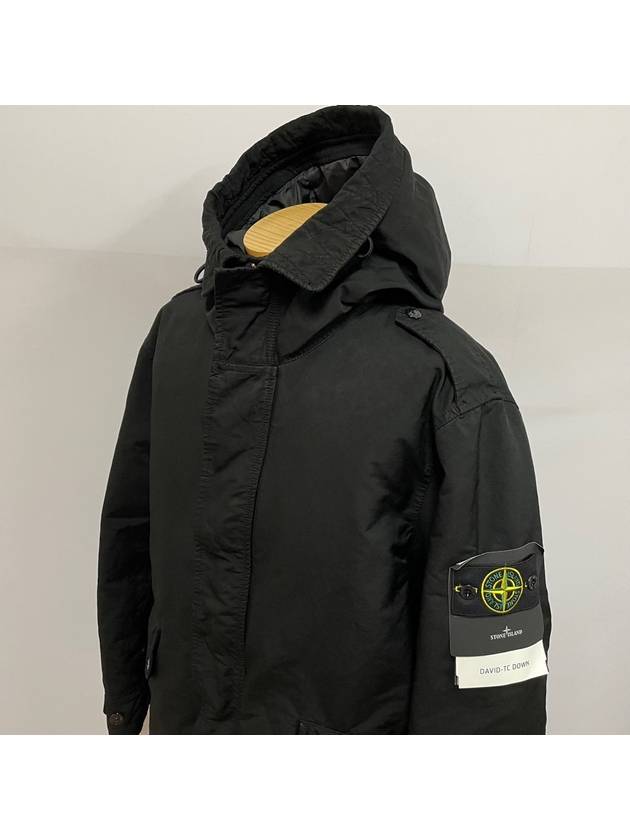 David-TC Down Short Parka Black - STONE ISLAND - BALAAN 3