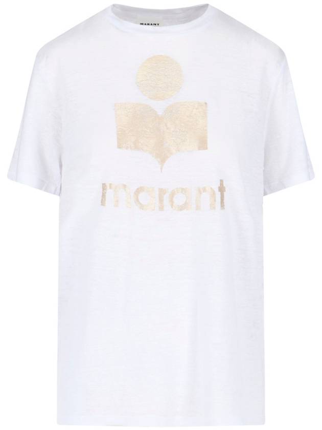 Zwell Logo Print Short Sleeve T-Shirt White - ISABEL MARANT - BALAAN 2