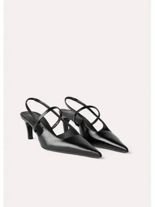 Women's The Sharp Sling Back Heels Black - TOTEME - BALAAN 2