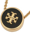 Kira Enamel Pendant Necklace Tory Gold Black - TORY BURCH - BALAAN 5