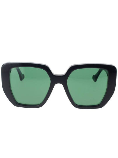 Eyewear Interlocking G Two-tone Bold Sunglasses Black Green - GUCCI - BALAAN 2