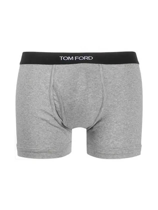 Men's Cotton Boxer Briefs Grey 2 Pack - TOM FORD - BALAAN 3