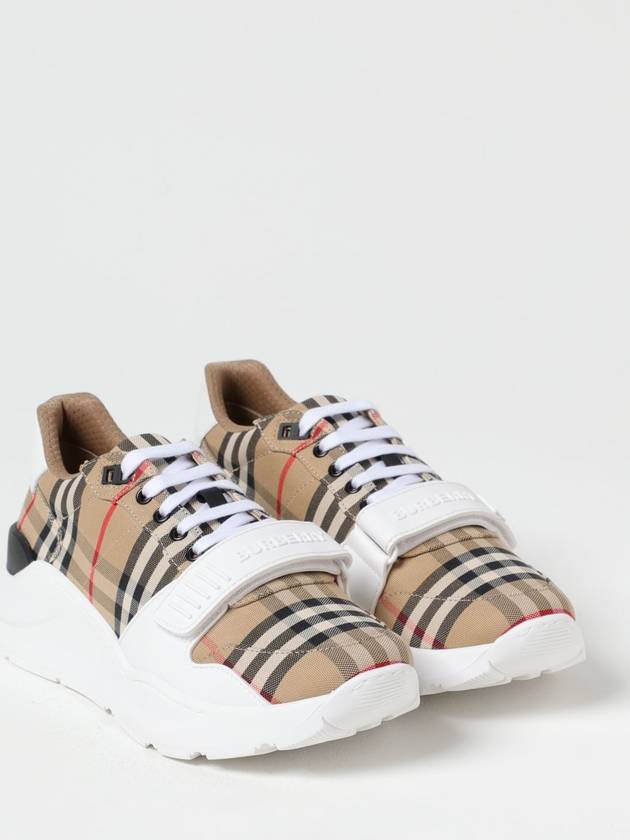 Vintage Check Suede Leather Sneakers Archive Beige - BURBERRY - BALAAN 3