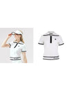 Golf line color half zip-up t-shirt white - HENRY STUART - BALAAN 3