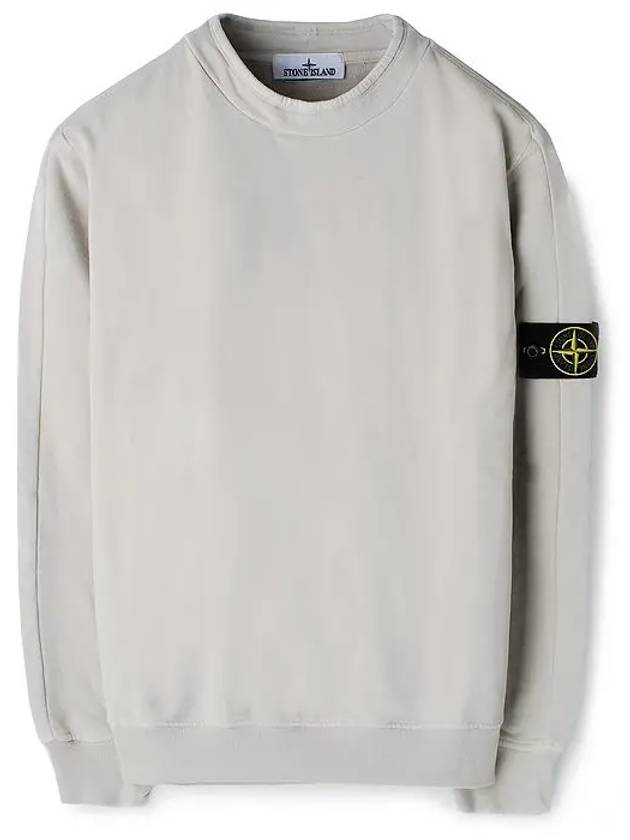 Stretch Cotton Fleece Mock Turtleneck Sweatshirt Stucco - STONE ISLAND - BALAAN 2