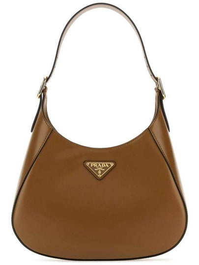 Medium Leather Shoulder Bag Brown - PRADA - BALAAN 2