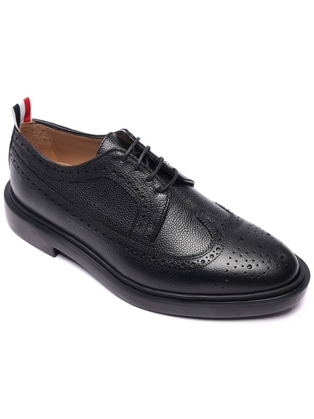 Men's Classic Long Wing Brogue Lace Up Brogue Shoes Black - THOM BROWNE - BALAAN 4