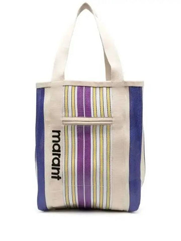 Women's Darwen Logo Striped Tote Bag Beige - ISABEL MARANT - BALAAN 1