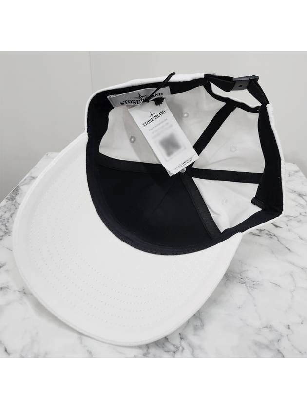 6 Panel Ball Cap White - STONE ISLAND - BALAAN 7