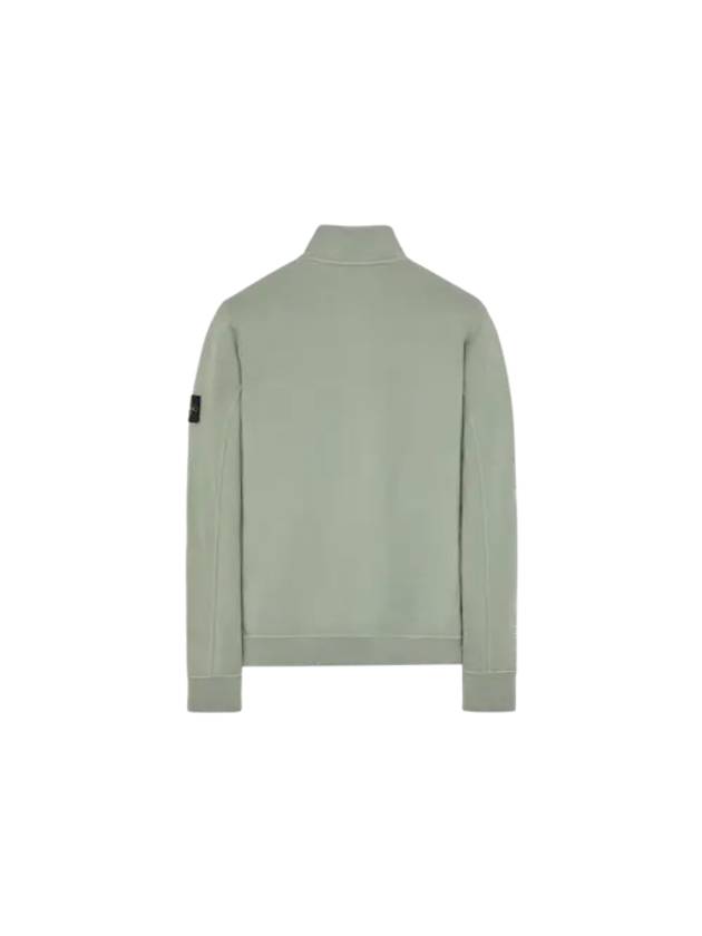 Men's Wappen Patch Cotton Zip Up Jacket Green - STONE ISLAND - BALAAN 3