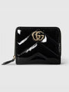 GG Marmont Patent Leather Mini Card Wallet Black - GUCCI - BALAAN 2