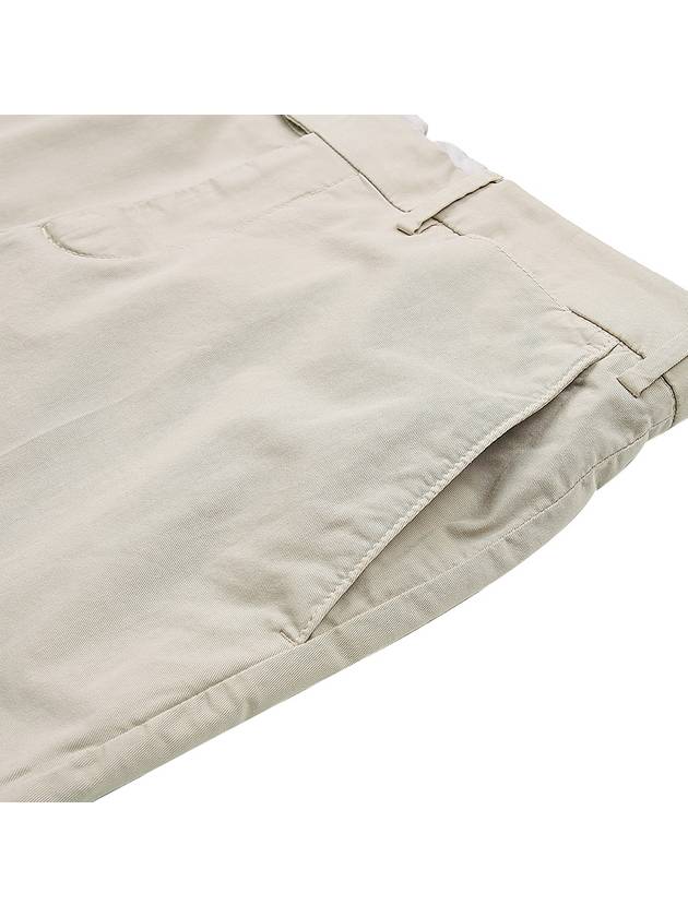 Tapered Chino Cotton Straight Pants Beige - BRUNELLO CUCINELLI - BALAAN 4
