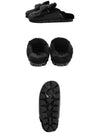 Triangle Logo Fleece Slippers Black - PRADA - BALAAN 5