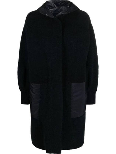 Shearling Oversized Coat Navy - FABIANA FILIPPI - BALAAN 1