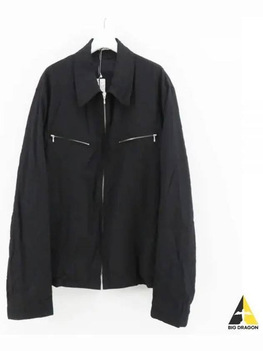 HIGH COUNT WOOL POPLIN BLOUSON BLACK A24SB01WP - AURALEE - BALAAN 1