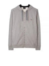 Zebra Logo Cotton Zip Up Hoodie Grey - PAUL SMITH - BALAAN 2