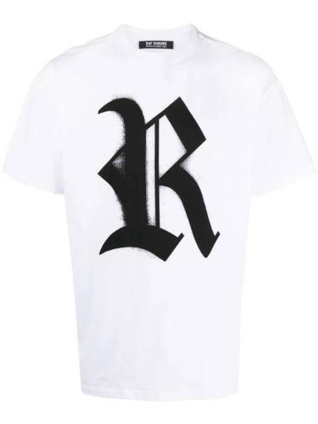 Oversized Fit Cotton Short Sleeve T-Shirt White - RAF SIMONS - BALAAN 1