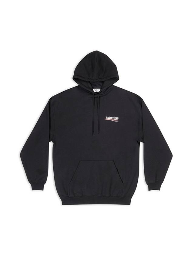 wave logo over hooded top black - BALENCIAGA - BALAAN.