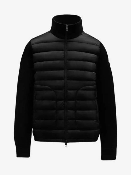 Padded wool cardigan black I2 091 9B50700 A9341 999 - MONCLER - BALAAN 1