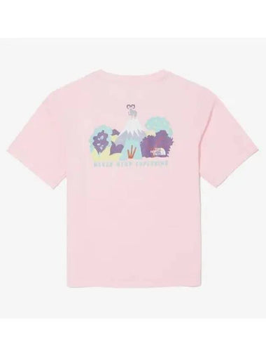 The North Face KIDS Wild Explore Short Sleeve Round Tee NT7UQ09V PAP - THE NORTH FACE - BALAAN 1