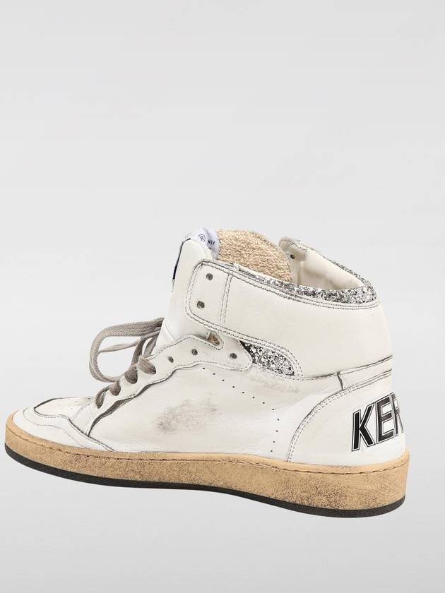 Sky Star Glitter Logo High Top Sneakers White - GOLDEN GOOSE - BALAAN 4