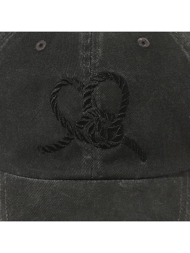 Heart Note Embroidered Ball Cap Black - OGARP - BALAAN 5