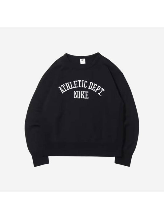 NSW Trend Fleece Crew Sweatshirt Black - NIKE - BALAAN 1